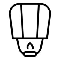 Party floating lantern icon, outline style vector