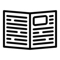 Article newspaper icon, outline style vector