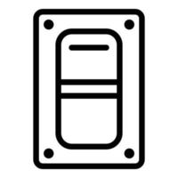 Generator energy switch icon, outline style vector