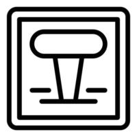 Power lever icon, outline style vector