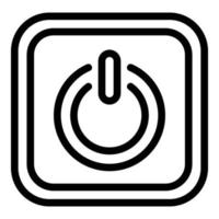 Power energy button icon, outline style vector