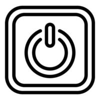 Power energy button icon, outline style vector