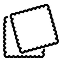 icono de tejido de servilleta, estilo de contorno vector