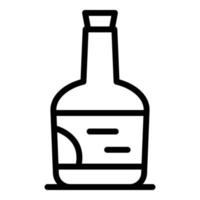 icono de botella de bourbon, estilo de contorno vector
