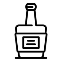 Bourbon whiskey icon, outline style vector