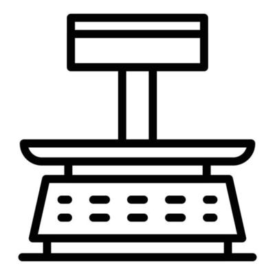 Market weight icon, outline style