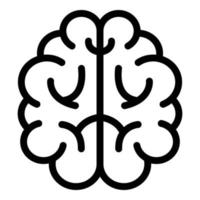 Brain circuit icon, outline style vector