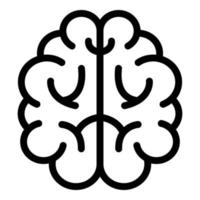 Brain circuit icon, outline style vector