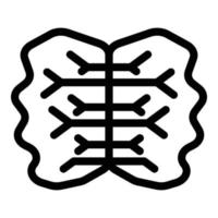 Head brain icon, outline style vector