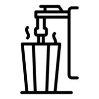 Latte maker icon, outline style vector