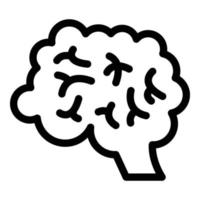 Brain mind icon, outline style vector