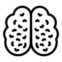 System brain icon, outline style vector