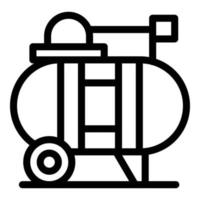 Compressor machine icon, outline style vector