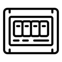 Fuse box icon, outline style vector