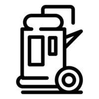 Power compressor icon, outline style vector