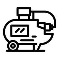 Compressor icon, outline style vector