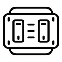 icono de energía del interruptor interior, estilo de contorno vector