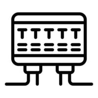 Circuit breaker panel icon, outline style vector