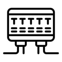 Circuit breaker panel icon, outline style vector