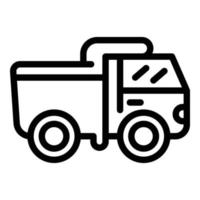 Construction truck icon, outline style vector