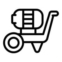 Road machinery icon, outline style vector