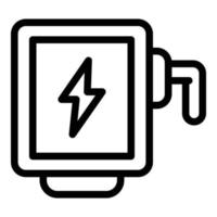 icono de interruptor de panel eléctrico, estilo de esquema vector