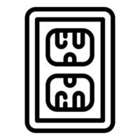 Double plug icon, outline style vector