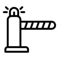 Highway barrier icon, outline style vector