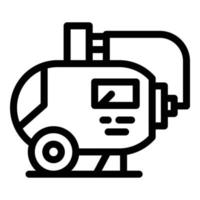 Air compressor icon, outline style vector