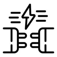 Energy connection icon, outline style vector