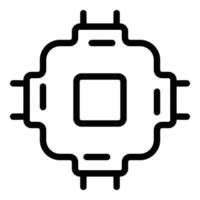 Power junction box icon, outline style vector