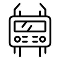 Control fuse box icon, outline style vector