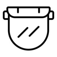 Covid face shield icon, outline style vector