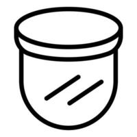 Hygiene face shield icon, outline style vector