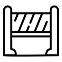 Road block icon, outline style vector