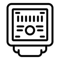 Electrical junction box icon, outline style vector