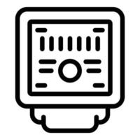 Electrical junction box icon, outline style vector