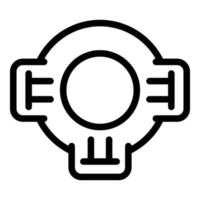 Control junction box icon, outline style vector