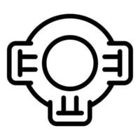 Control junction box icon, outline style vector