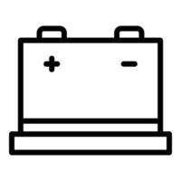 Car battery dashboard icon, outline style vector