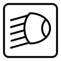 Light car dashboard icon, outline style vector