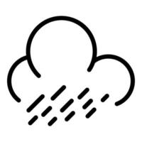 Drizzle day icon, outline style vector