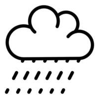 Drizzle weather icon, outline style vector