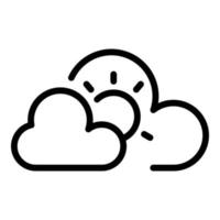 Season cloudy sky icon, outline style vector