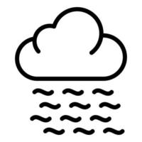Foggy weather icon, outline style vector