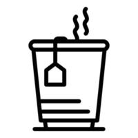 Plane tea icon, outline style vector