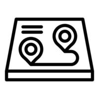 Path itinerary icon, outline style vector