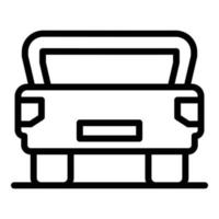 Open trunk door icon, outline style vector