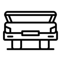 Open vehicle trunk icon, outline style vector