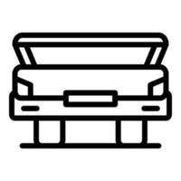 Open vehicle trunk icon, outline style vector